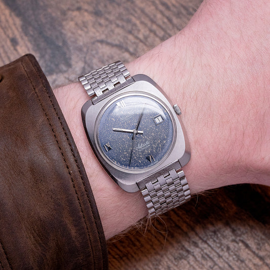 1970s Nivada Antarctic Glacier Automatic on NSA Bracelet