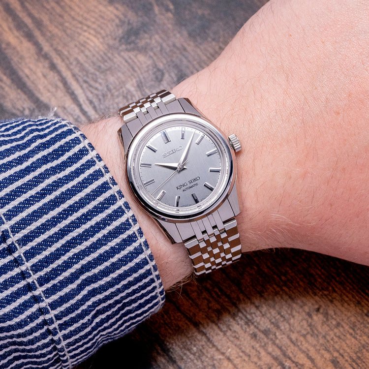 2022 King Seiko Brushed Grey Dail 37mm Automatic SPB281J1