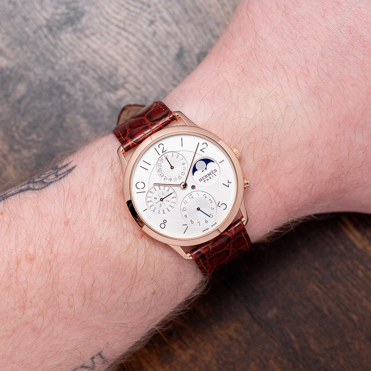 2016 Hermès Slim d'Hermès Quantieme Perpetuel Rose Gold CA3.870