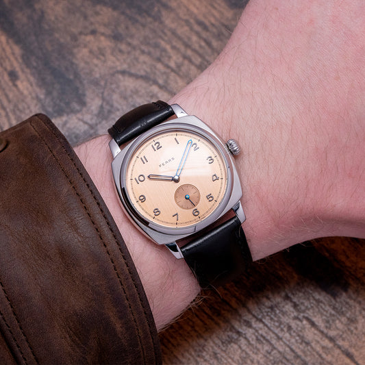 2022 Fears Brunswick Salmon Dial 38mm Closed Back