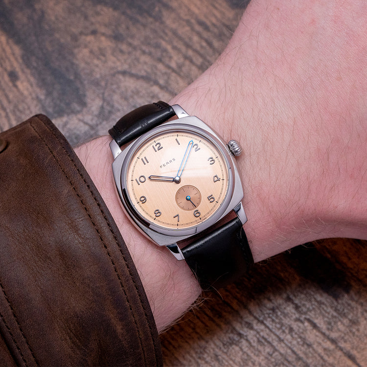 2022 Fears Brunswick Salmon Dial 38mm Closed Back