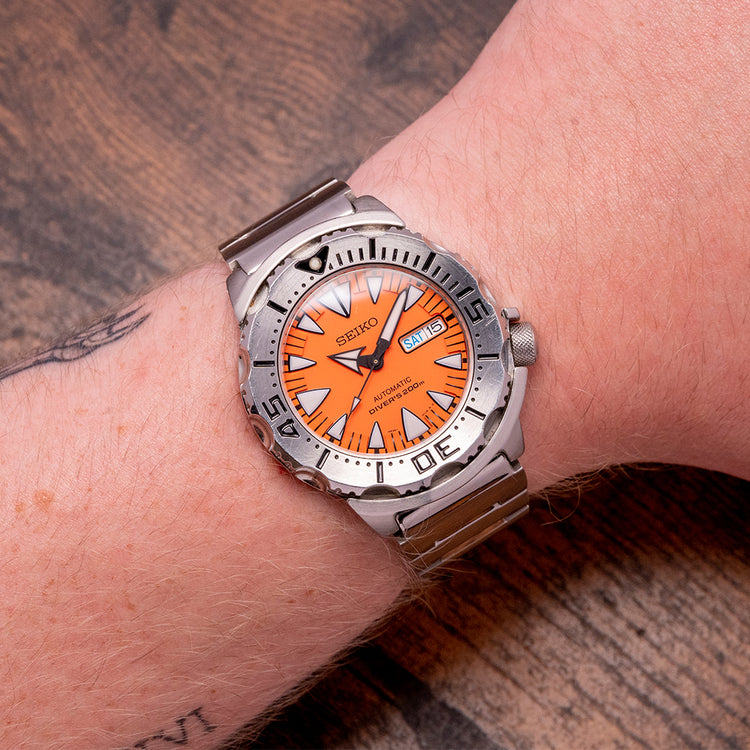 2014 Seiko Orange Monster 2nd Gen Auto SRP309 on Bracelet