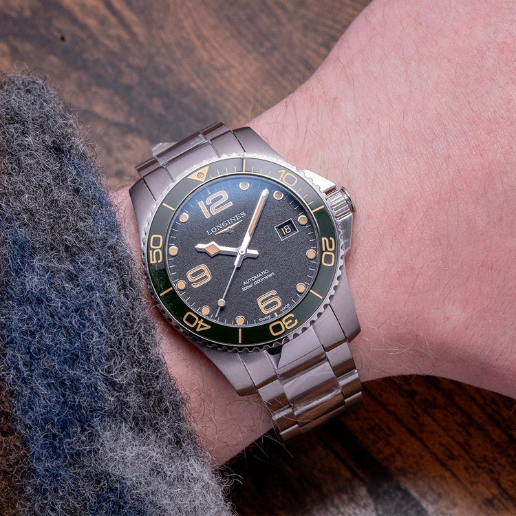 2023 Longines HydroConquest 41 Green Bezel L3.781.4.05.9