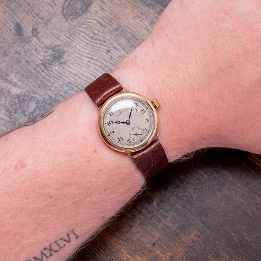 1923 Omega Pink Gold-Plated 31mm Manually Wound 26.5 S.O.B