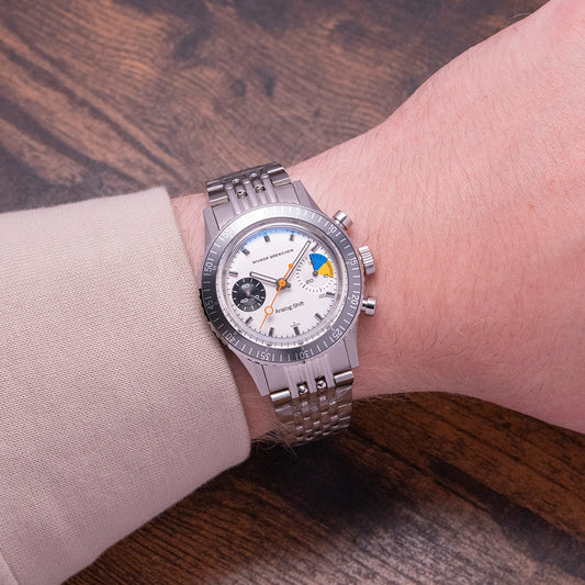Unworn Nivada Grenchen x Analog:Shift Chronomaster 'Big Eye'
