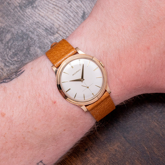 1958 Movado 'Calatrava' 9ct Gold Unpolished Case 34.5mm