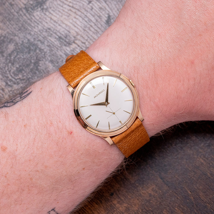 1958 Movado 'Calatrava' 9ct Gold Unpolished Case 34.5mm