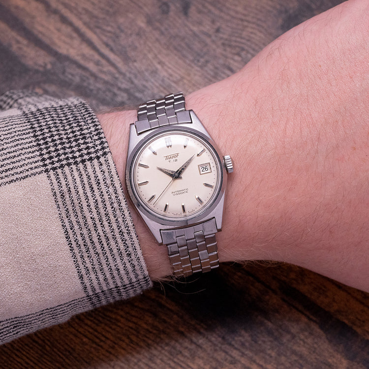 1958 Tissot T-12 Visodate Automatic on Sprung Tissot Bracelet