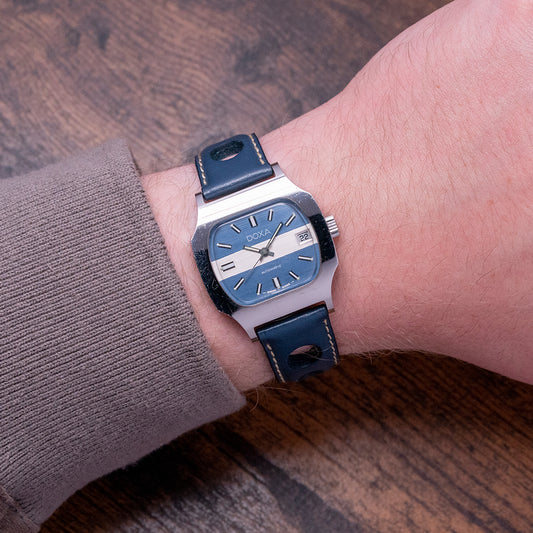 1970s Near New Old Stock Doxa Automatic Blue Dial
