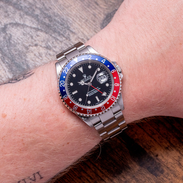 2002 Rolex GMT-Master II "Pepsi" 16710 Box & Papers