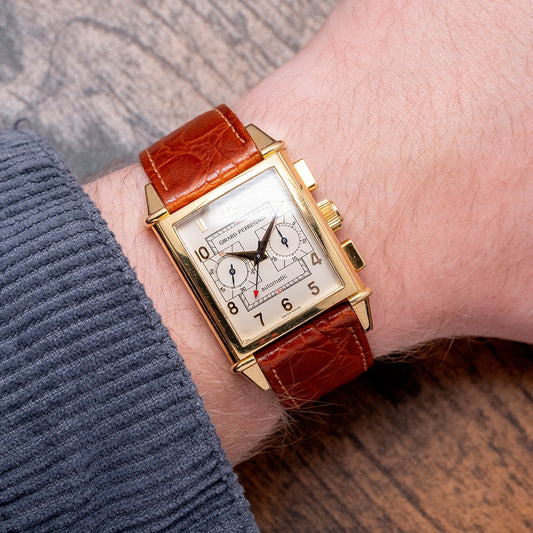 1990s Girard Perregaux Vintage 1945 Chronograph 18ct Gold 2599