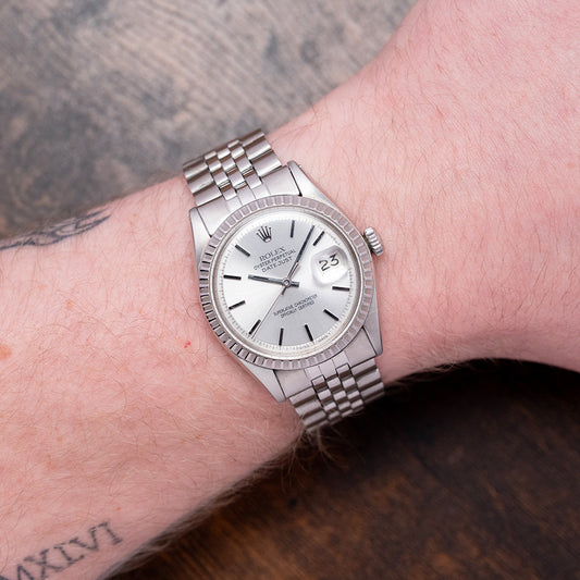 1965 Rolex Datejust 36mm Engine Turned Bezel 1603