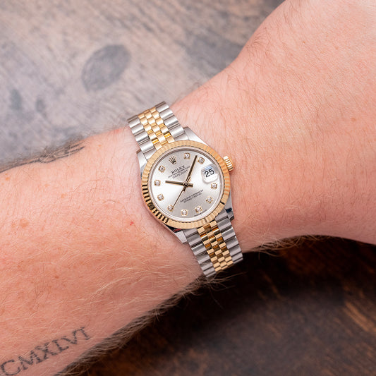 2023 Rolex Datejust 31 Diamond Dial Steel & Gold Jubilee 278273