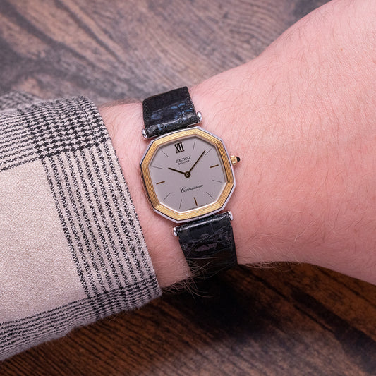 1980 Seiko Quartz "Connaisseur" Gold Bezel 6020-5360