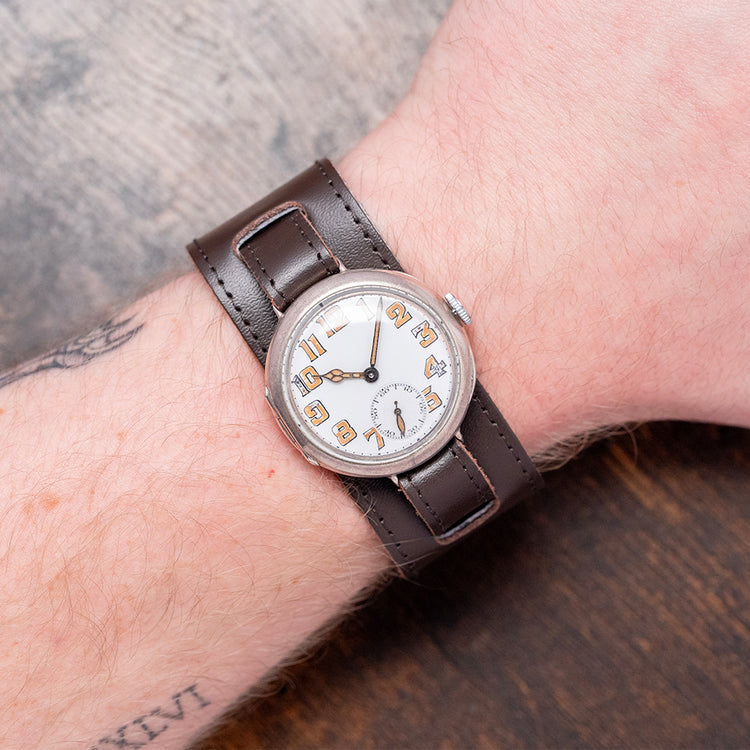 1917 Tavannes Cal. 330 .925 Sterling Silver Trench Watch 34mm