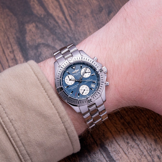 2000s Breitling Colt Chronograph Blue Quartz A73350