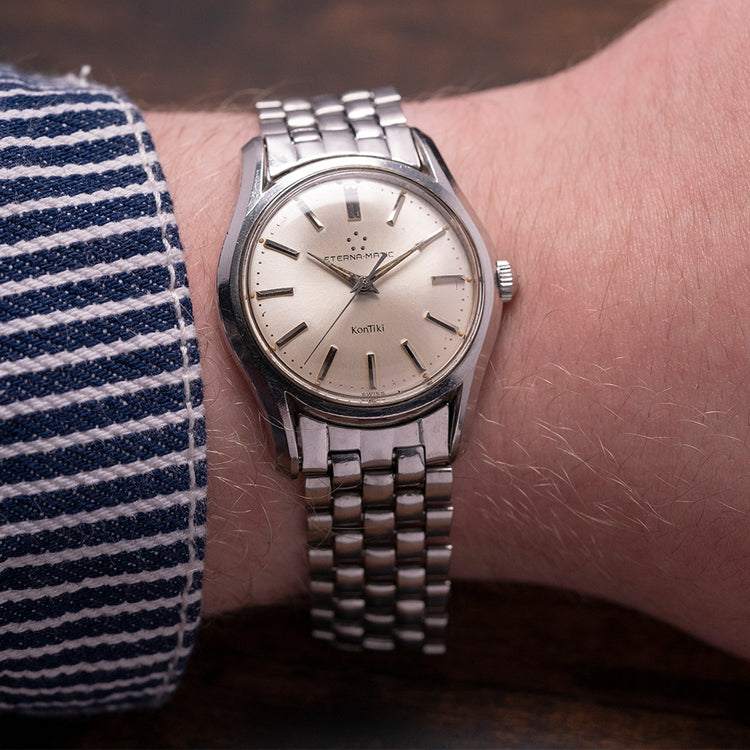 1960s Eterna-Matic Kontiki Auto on Gay Freres Eterna Bracelet