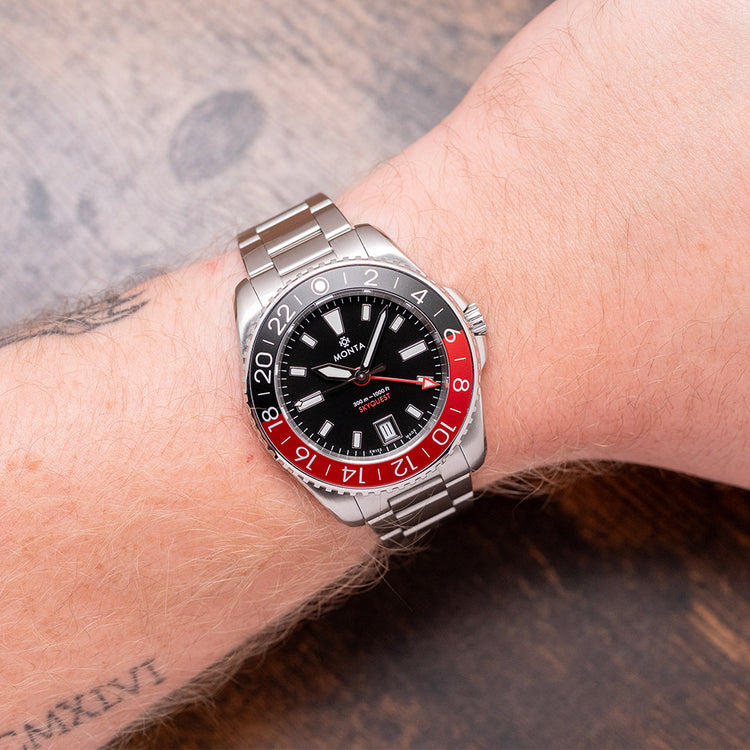 2023 Monta Skyquest GMT Black Dial "Coke" Bezel 40mm