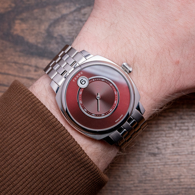 2023 Fears Christopher Ward Alliance 01 Jump Hour Red Dial