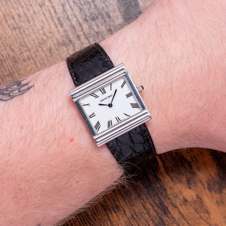 1990s Bueche Girod .925 Sterling Silver "TV Case" Quartz 28mm