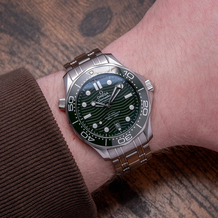 2023 Omega Seamaster 300M Green Bracelet 210.30.42.20.01.001