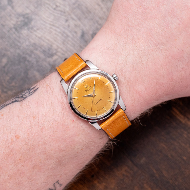 1956 Omega Seamaster Automatic 34mm Patina Dial 2846
