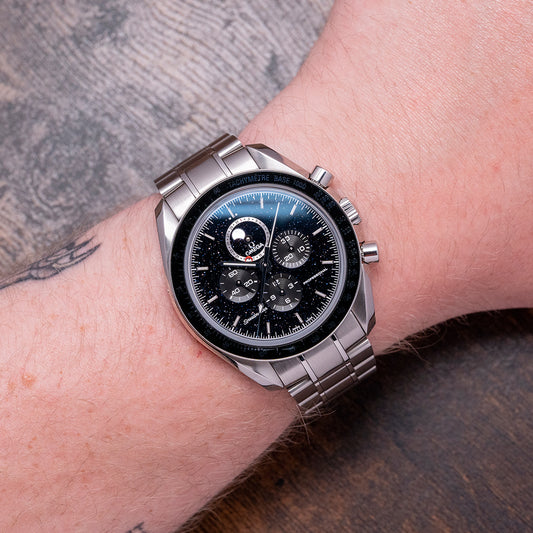 2019 Omega Speedmaster Moonphase Aventurine Dial 44mm