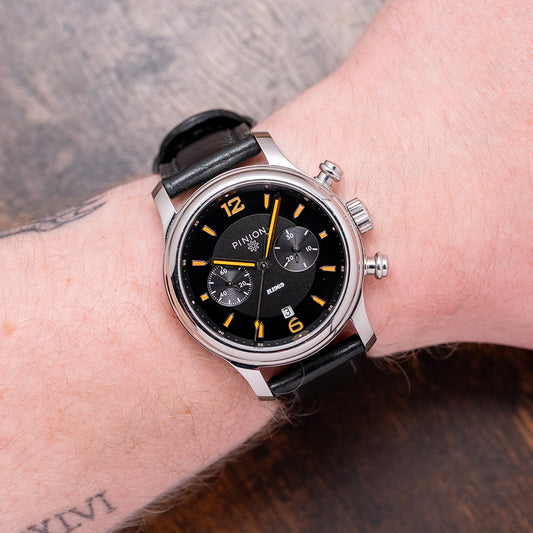 2017 Pinion R-1969 Orange Manually Wound Chronograph 43mm