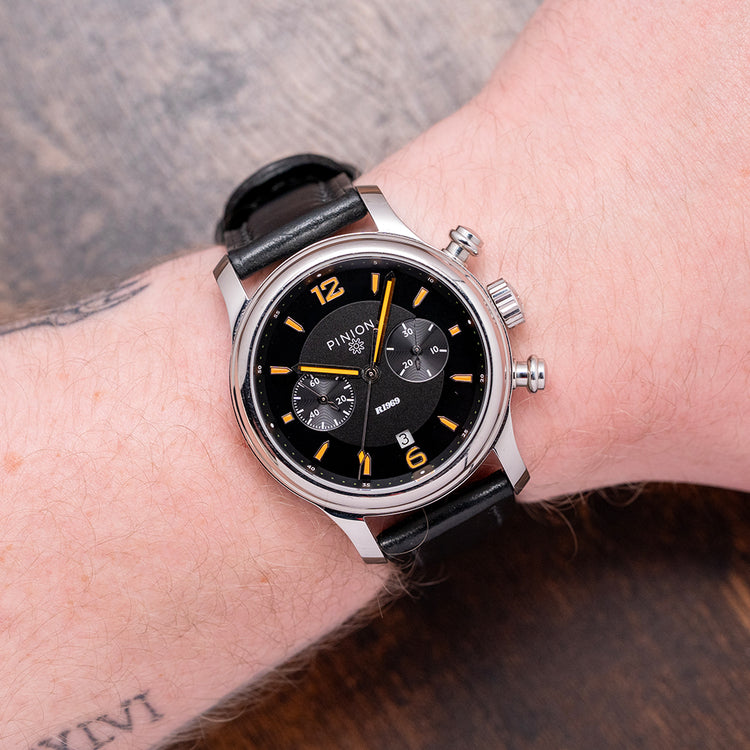 2017 Pinion R-1969 Orange Manually Wound Chronograph 43mm