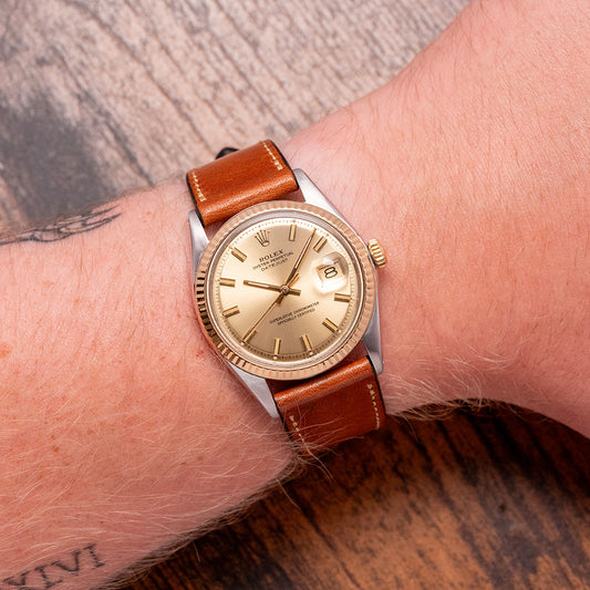 1975 Rolex Datejust 36mm Steel & Gold Champagne Dial 1601