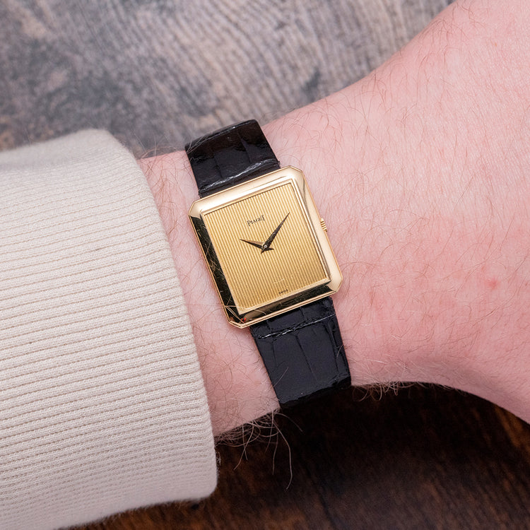 1970s Piaget Protocole 'Tank' 18ct Yellow Gold 25x27.5mm 91542