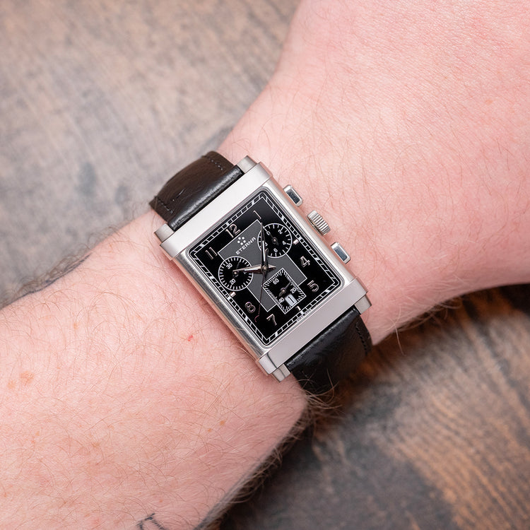 2000s Eterna Classic Chronograph 'Tank' 28.5x43.5mm