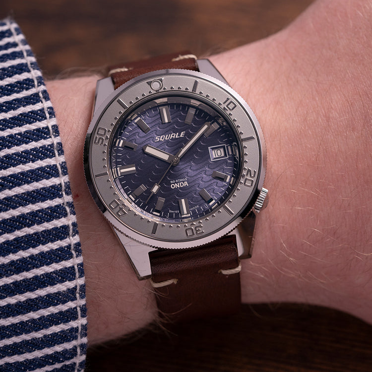 2023 Squale 1521 Onda Blue on Leather 1521ODG.PS