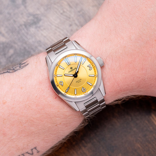 2023 Nodus Sector Sport Yellow Sunburst Dial Automatic 38mm