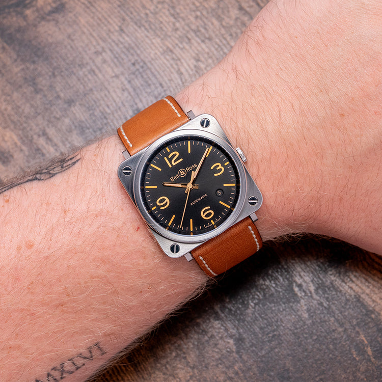 2018 Bell & Ross BR S-92 Golden Heritage BRS92-G-HE-ST 39mm