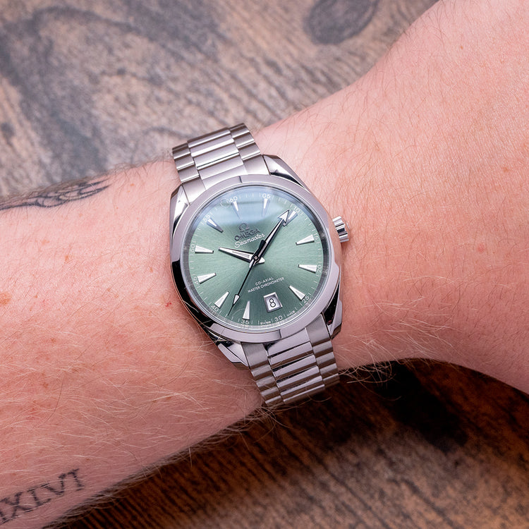 2023 Omega Aqua Terra Shades 38mm Bay Green 220.10.38.20.10.002