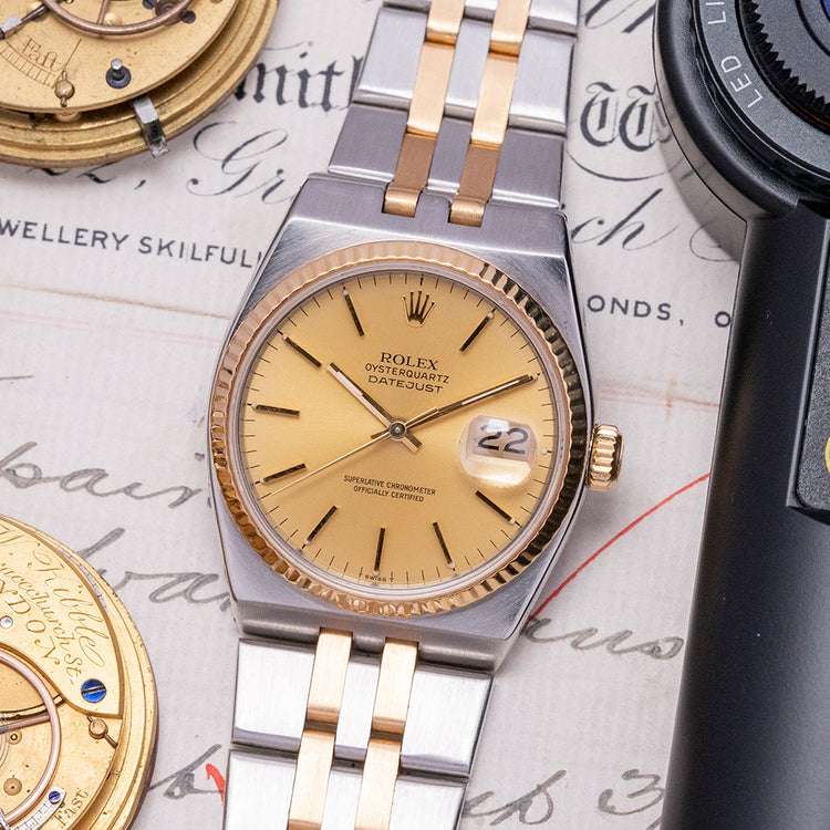 1980 Rolex Oysterquartz Datejust Steel & Gold 17013