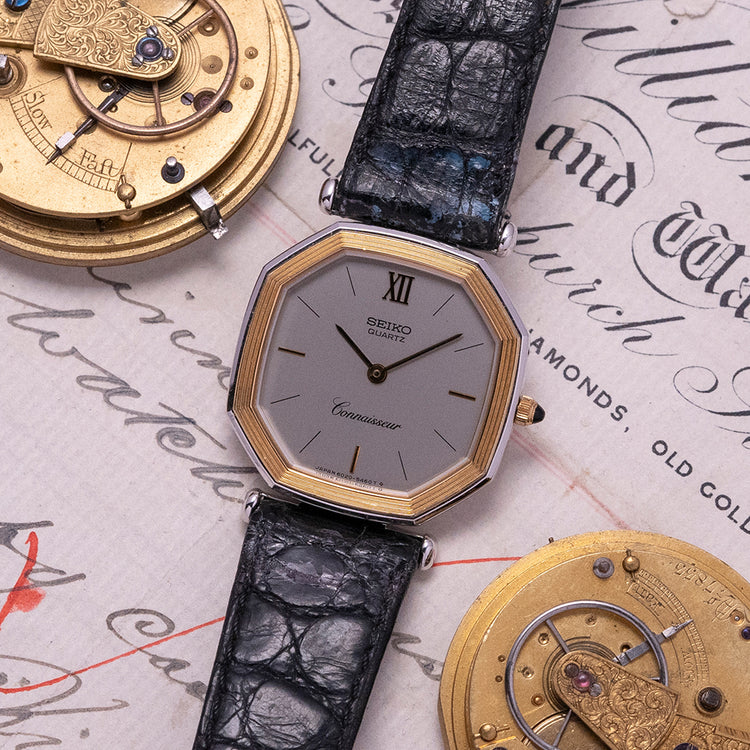 1980 Seiko Quartz "Connaisseur" Gold Bezel 6020-5360