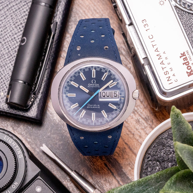1969 Omega Dynamic Day Date Automatic Blue Racing 166.079