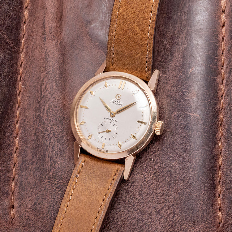 1954 CYMA 'Watersport - Cymaflex' 9ct Gold Cal. R458 32.5mm