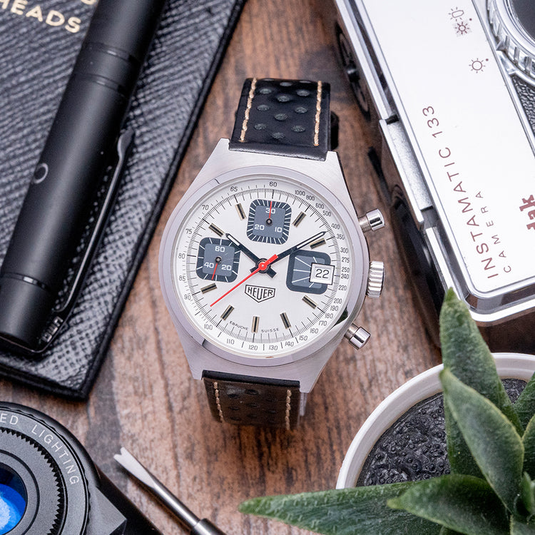 1970s Heuer Chronograph Incabloc 1611 Valjoux 7765