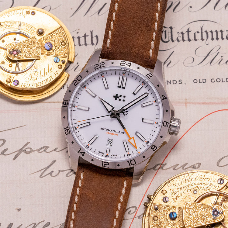 2022 Christopher Ward C63 Sealander GMT White on Strap