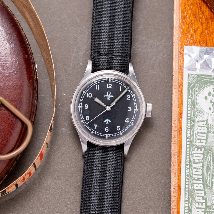 1953 Omega 6B/542 RAF Issued "Fat Arrow 53" Military 36.5mm