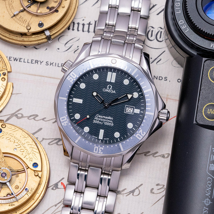 1998 Omega Seamaster 300M Quartz 41mm Faded Blue 2541.80.00