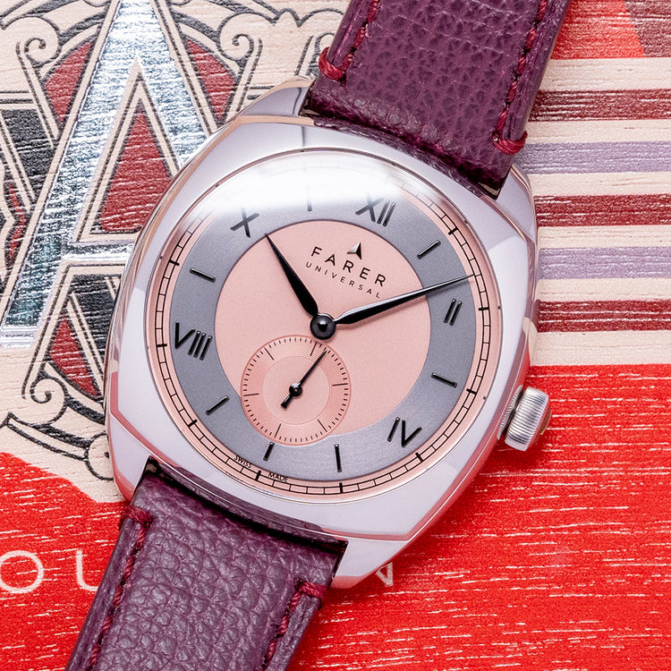 2022 Farer Durham Cushion Case Salmon Dial 38.5mm
