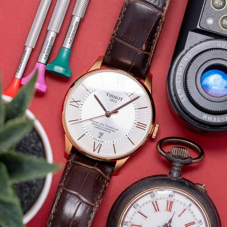 2020s Tissot Chemin Des Tourelles Chronometer Gold Plated 42mm