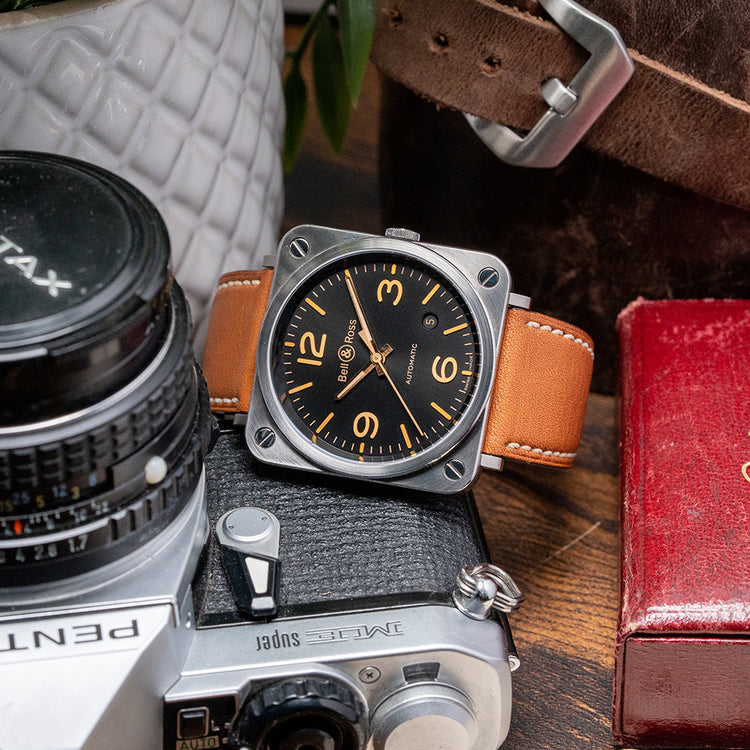 2018 Bell & Ross BR S-92 Golden Heritage BRS92-G-HE-ST 39mm