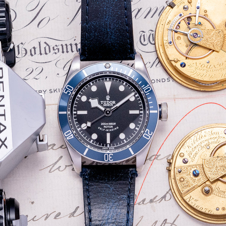 2017 Tudor Heritage Black Bay ETA Blue 41mm on Strap 79220B