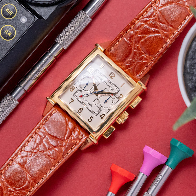 1990s Girard Perregaux Vintage 1945 Chronograph 18ct Gold 2599