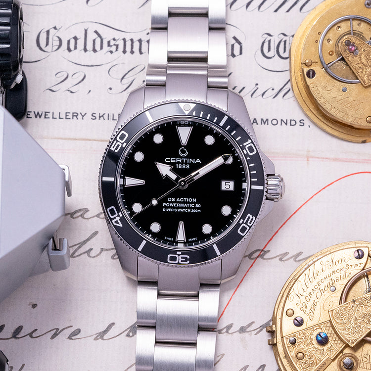 2023 Certina DS Action Diver Automatic Black 38mm